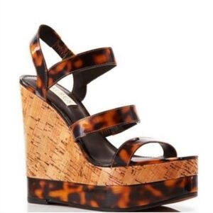 LRL |‎ Teressa | Tortoise Cork Wedge Sandals